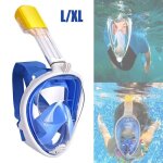Masque de plongée anti - brouillard plein visage 180°pour enfants / adultes - taille l / xl bleu Masque de plongée anti - brouillard plein visage 180°pour enfants / adultes - taille l / xl bleu