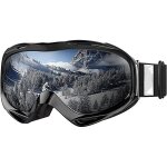 Masque de ski - anti - bu�e - uv400 - couleur noir - mixte - enfant