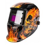 Masque de soudure professionnel auto - obscurcissant échelon 9 - 13 din noir flammes oranges Masque de soudure professionnel auto - obscurcissant échelon 9 - 13 din noir flammes oranges