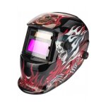 Masque de soudure professionnel auto - obscurcissant chelon 9 - 13 din noir flammes rouges