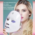 Masque de th�rapie led globalcaremarket avec 7 couleurs de traitement lumineux pour le visage la beaut� ...