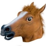 Masque - vitata - cheval de danse - vinyle - adulte - marron Masque - vitata - cheval de danse - vinyle - adulte - marron