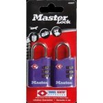 Master lock 2 cadenas 30 mm � combinaison tsa