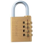 Master lock cadenas  combinaison aluminium jaune 40 mm 604eurd