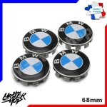 Mastershop - 4 x centre de roues cache moyeu bmw classique logo bleu diametre 75 mm