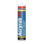 Mastic acrylique - soudal - acryrub f4 - blanc - 310ml - monocomposant plasto - lastique