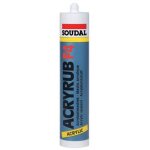 Mastic acrylique gris - acryrub f4 - soudal - 300 ml