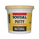 Mastic - soudal - huile de lin - sp�cial vitrier - 1 kg - teinte beige