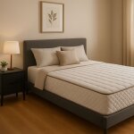 Matelas 120x190 cm ferme mousse hr 40 kg / m� avec prot�ge - matelas - matelas douce nuit