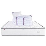 Matelas 140x190 cm iris 20 cm mémoire de forme ferme face été / hiver + 2 oreillers + couette Matelas 140x190 cm iris 20 cm mémoire de forme ferme face été / hiver + 2 oreillers + couette