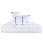 Matelas 140x190 cm thermotec 24 cm m�moire de forme ferme face �t� / hiver + 2 oreillers + couette