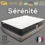 Matelas - s�r�nit� - 140x200 cm - epaisseur 27 cm - ressorts ensach�s - mousse haute r�silience