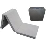 Matelas pliant - natalia spzoo - 180 x 80 x 10 cm - housse amovible - sac de protection inclus - gris ...