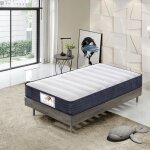 Matelas 90x190 cm hybride - 22 cm matelas � ressorts - �quilibr� - 420 ressorts ensach�smoelleux et respirant ...