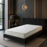 Matelas 90x200 cm densit� 35kg / m3 - soutien ferme avec prot�ge matelas - matelas nuit calme