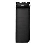 Matelas autogonflant meteor - camping portable tapis - 200x66x38 cm - noir