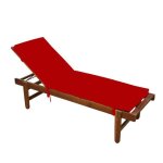Matelas bain de soleil ext�rieur imperm�able minorque rouge 60x190 cm