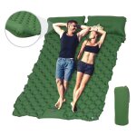 Matelas de camping autogonflant 2 personnes matelas de couchage gonflable avec pompe  pied 2 oreillers ...