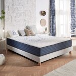 Matelas dream komfort 160x200 cm - ressorts ensachs + latex + mousse viscolastique hr - soutien mi ...