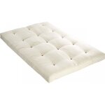 Matelas futon cru en coton 140x190 - ecru - garantie 5 ans - terre de nuit