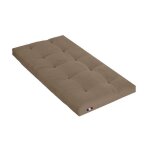 Matelas futon taupe coeur en latex 90x190 - taupe - garantie 5 ans - terre de nuit