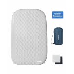 Matelas de camping - kingcamp - deluxe double - 198x130x7. 5cm - gris clair - lger