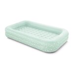 Matelas gonflable enfant 1 place + gonfleur - intex - vert - lit de voyage