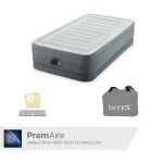 Matelas gonflable intex premaire i - 1 personne - 99x191x46 cm - gris