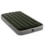 Matelas gonflable intex downy + gonfleur a pied int�gr� - 1 place large