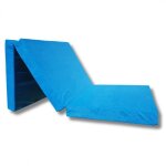 Matelas lit futon pliable - natalia spzoo - bleu - mousse polyur�thane - 1 place - 195x65x8 cm