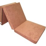 Matelas lit futon pliable pliant - natalia spzoo - brun clair - 1 place - 8 cm