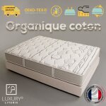 Matelas 140x190 cm organiccotton 24cm m�moire de forme ind�pendance du couchage face �t� / hiver