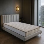 Matelas orthop�dique 90x190 x 22 cm - ferme - face hiver laine - ame poli lattex haute densit� - hypoallerg�ni ...