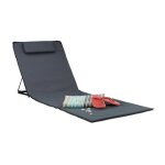 Relaxdays matelas de plage xxl rembourr dossier l x p : 60 x 195 cm pliable sac de transport oreiller ...