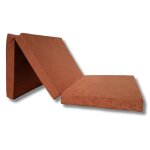 Matelas pliable fauteuil futon chauffeuse - natalia spzoo - 190 x 90 x 8cm - marron clair