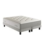 Ensemble matelas sommier pieds simmons 651 ressorts ensach�s + mousse m�moire de forme sw6 180x200