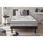 Matelas top - carbone 160x200 cm mousse  mmoire de forme bio memory + systme hq aero latex + effet ...
