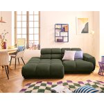 Matera - canap� dangle gauche 4 places avec t�ti�res r�glables en tissu textur� - vert