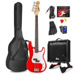 Basse lectrique - max - gigkit - kit complet ampli 40 watts - rouge - accessoires inclus