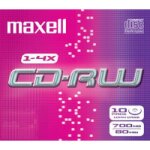 Maxell cd - rw 80 minutes 700 mo 1 - 4x en bo?tier 0000000 noir