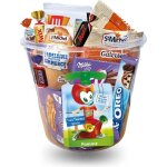 Assortiment de 20 biscuits pocket & 30 bonbons au chocolat : or�o lu milka kinder daim c�l�brations st ...