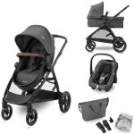 Maxi - cosi trio poussette 3 en 1 zelias nacelle + si�ge auto cabriofix s isize + sac � langer + habillage ...