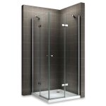 Maya cabine de douche h 190 cm en verre dimensions - 90 x 90 cm verre - transparent