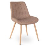 Mc haus  ena latte x4  pack 4 chaises latte pour la salle  manger le salon le bureau ou la terrasse. ...