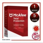Antivirus - mcafee - total protection 2022 - 1 pc - 5 ans - cl� dactivation