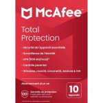 Antivirus - mcafee total protection 2026 - (10 appareils - 1 an) - version t�l�chargement