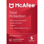 Antivirus - mcafee total protection - 5 appareils - 1 an - version t�l�chargement