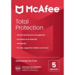 Antivirus - mcafee total protection - 5 appareils - 2 ans - version t�l�chargement