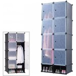 Mctech armoire penderie �tag�re de rangement modulables plastiques noir imprim� cabinet avec armoire ...