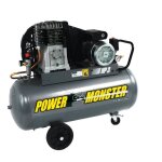 Mecafer compresseur 100 l 3hp bicylindre courroie 10 bars semi pro powermonster